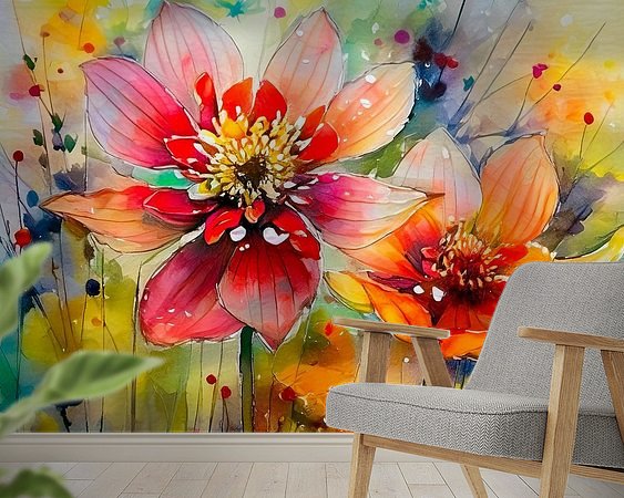 Voorbeeld van het werk in een kamer