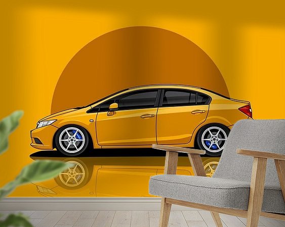 Voorbeeld van het werk in een kamer