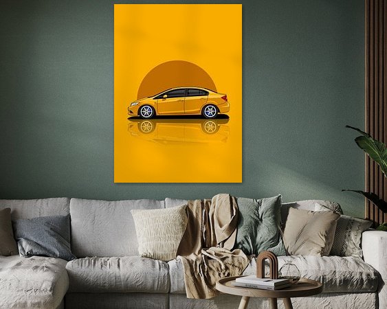 Voorbeeld van het werk in een kamer