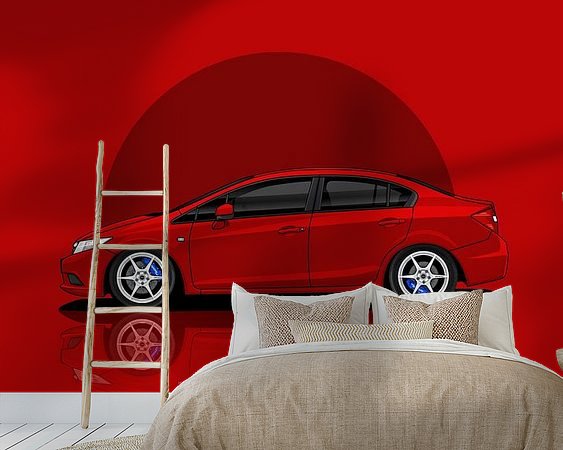 Voorbeeld van het werk in een kamer