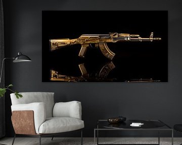 Gouden ak 47 Kalashnikov panorama van TheXclusive Art