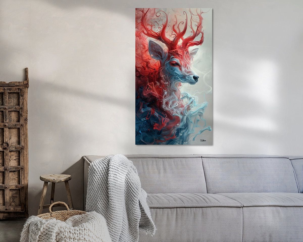 Voorbeeld van het werk in een kamer
