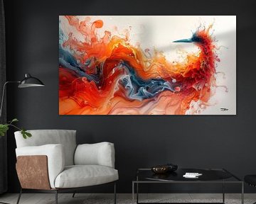 alcohol inkt - vogel van Gelissen Artworks