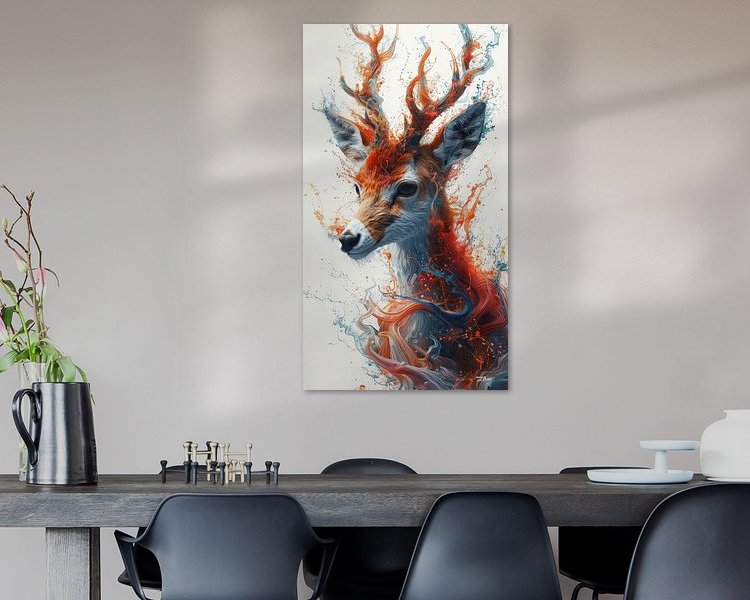 Voorbeeld van het werk in een kamer