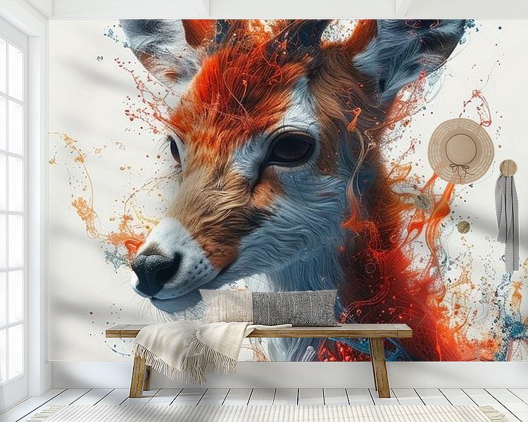 Voorbeeld van het werk in een kamer