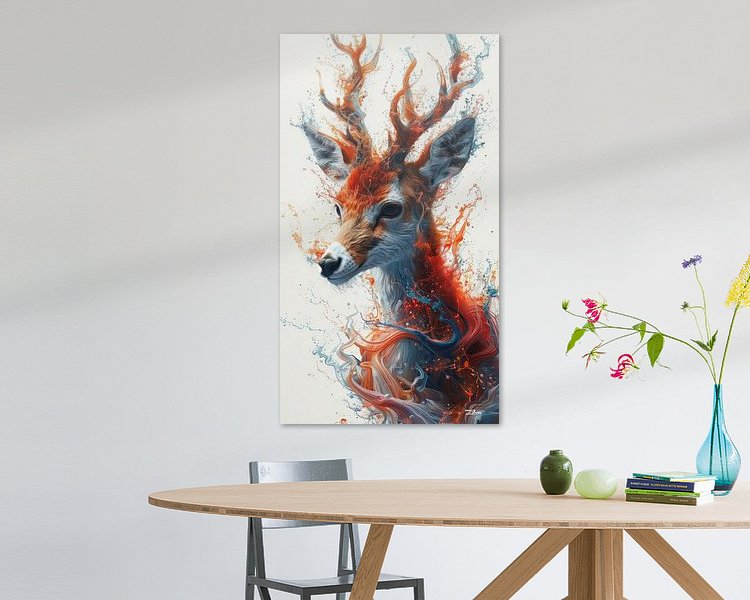 Voorbeeld van het werk in een kamer