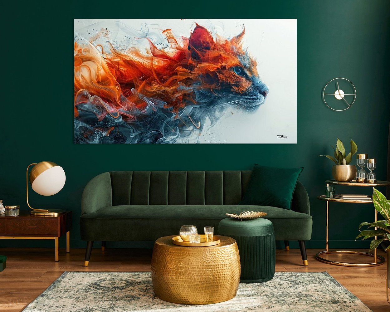 Voorbeeld van het werk in een kamer