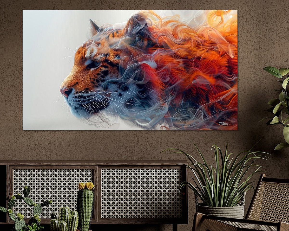 Voorbeeld van het werk in een kamer