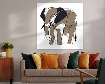 Elephant in lines and planes by Black Coffee