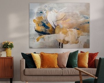 Modern Abstract schilderij van een Prachtige Roos