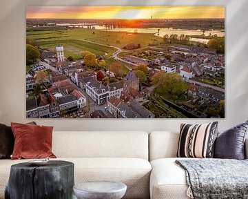 Historisch centrum van Vianen vanuit de lucht van Sander Goldbach