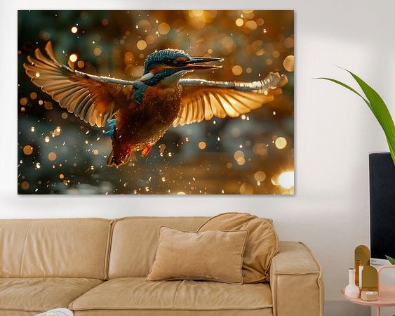 Voorbeeld van het werk in een kamer