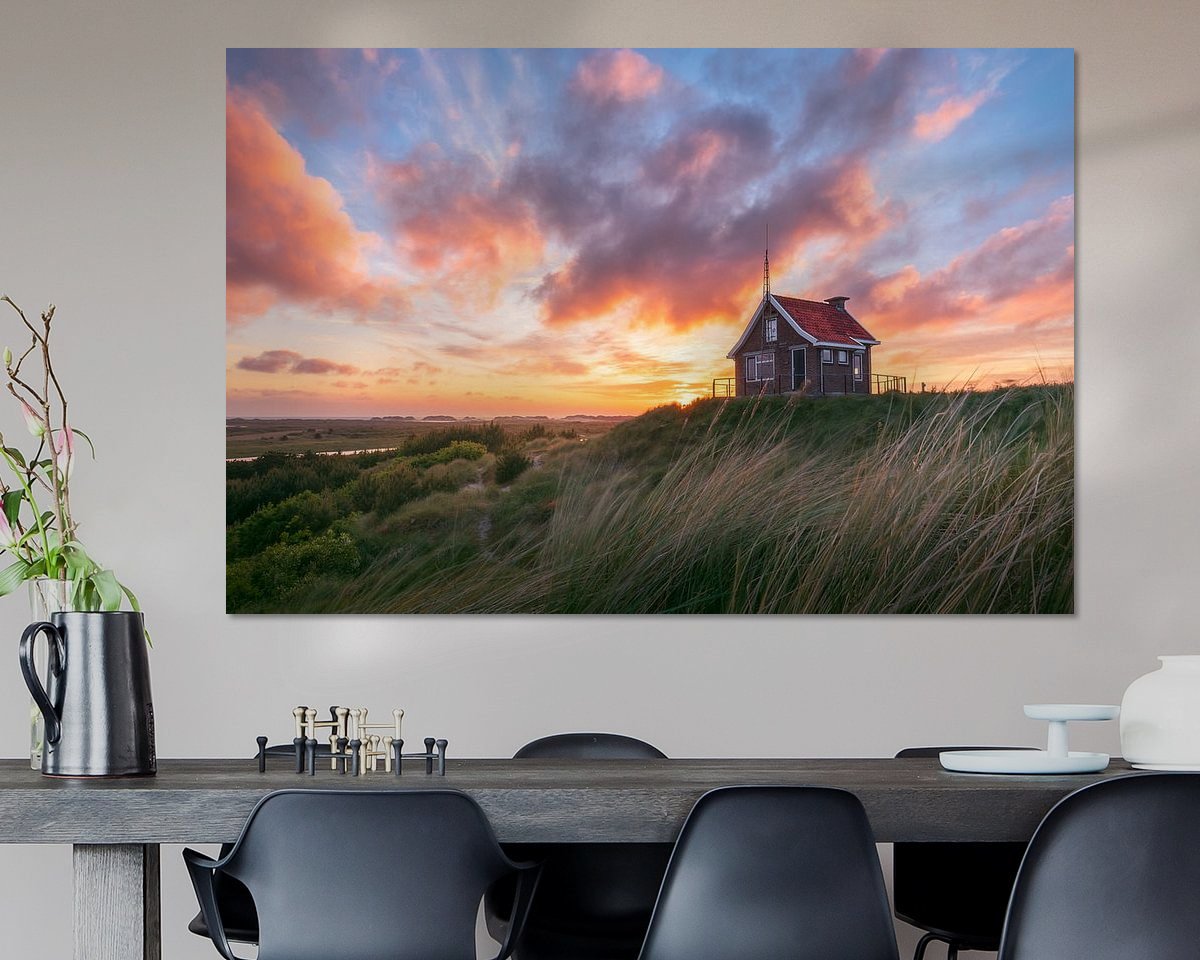 Voorbeeld van het werk in een kamer