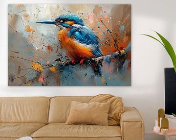 Ijsvogel met frisse kleuren van Lisanne Elzinga