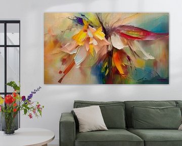 Kleurrijk figuratief schilderij: Keizerskroon (Fritillaria) van Studio Pieternel