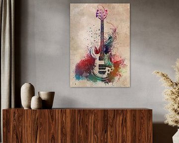 Basgitaar muziek kunst #gitaar van JBJart Justyna Jaszke