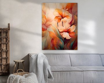Bloemen oranje van Bert Nijholt