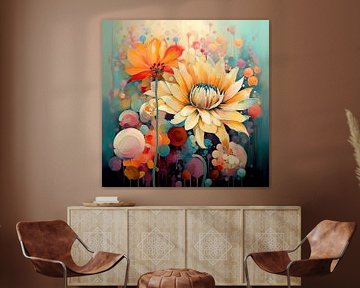 Fleurs colorées