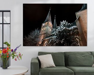 Bergkerk Deventer im Winter von Lex Scholten