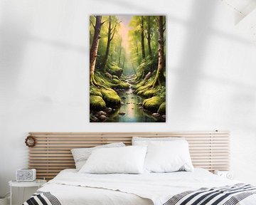 kleiner Fluss inmitten des Waldes