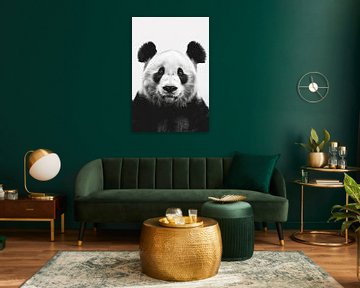 Panda in zwart-wit van Poster Art Shop