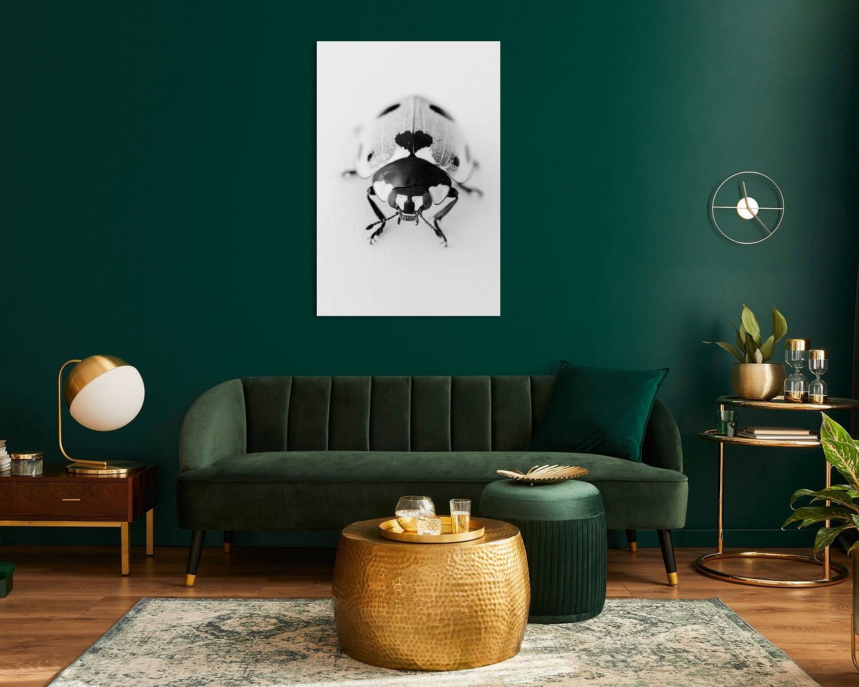 Voorbeeld van het werk in een kamer