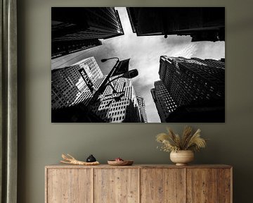 Wallstreet New York black and white by Lex Scholten