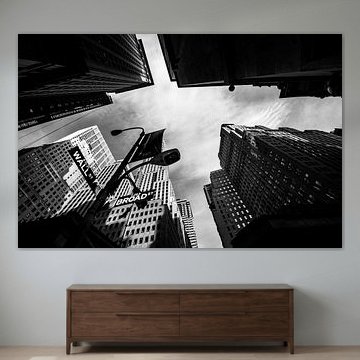 Wallstreet New York en noir et blanc sur Lex Scholten