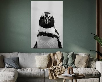 Pinguïn in zwart-wit van Poster Art Shop