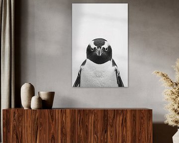 Pinguïn in zwart-wit van Poster Art Shop