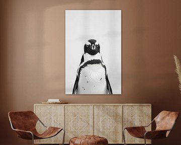 Pinguïn in zwart-wit van Poster Art Shop