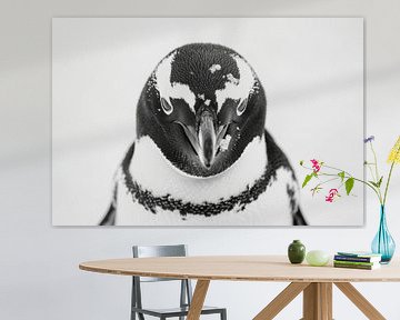 Pinguïn in zwart-wit van Poster Art Shop