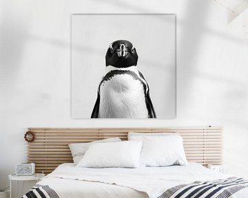 Pinguïn in zwart-wit van Poster Art Shop