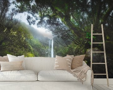 Elusive – Wasserfall im Mystischen Wald von Daniel Laan