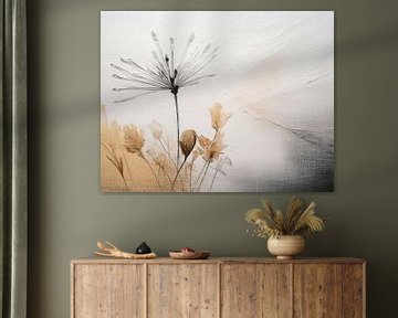 Sereen grassen schilderij - Japandi stijl van Studio Pieternel