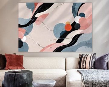 Abstract schilderij in Japandi stijl van Art & Soul Creations