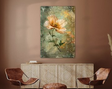 Prachtige bloem met vintage achtergrond van Art & Soul Creations