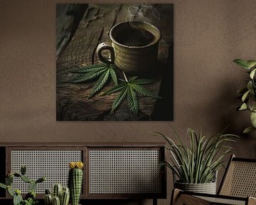 Koffie & cannabis van Poster Art Shop