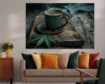 Koffie & cannabis van Poster Art Shop