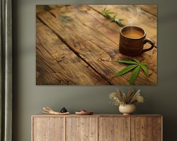 Koffie & cannabis van Poster Art Shop