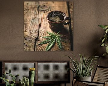 Koffie & cannabis van Poster Art Shop