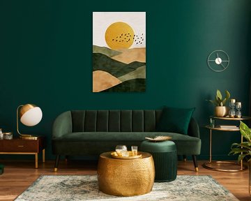 Green - Minimalist landscape by Poster Art Shop