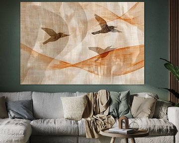 Vogels Schilderij | Soaring Silhouettes van Modern Collection
