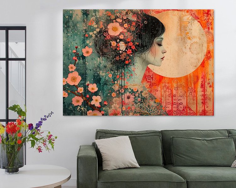 Voorbeeld van het werk in een kamer