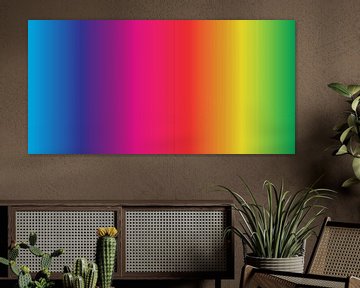 Retro jaren 70 neon kunst. Abstract verloop in spectrum willekeurige regenboog van Dina Dankers