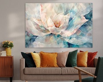 Gemälde einer schönen Aquarellblume von Art & Soul Creations