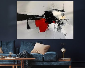 Abstracte skyline met dynamische vormen en kleuren van Art & Soul Creations