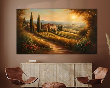Tuscany Painting Painting Landscape Italy by Creavasis