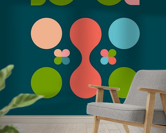 Voorbeeld van het werk in een kamer