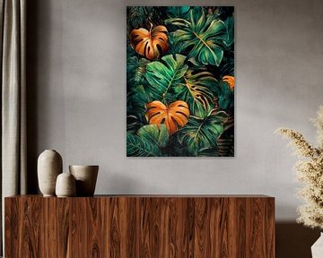 Bloemen tropische planten kunst van JBJart Justyna Jaszke